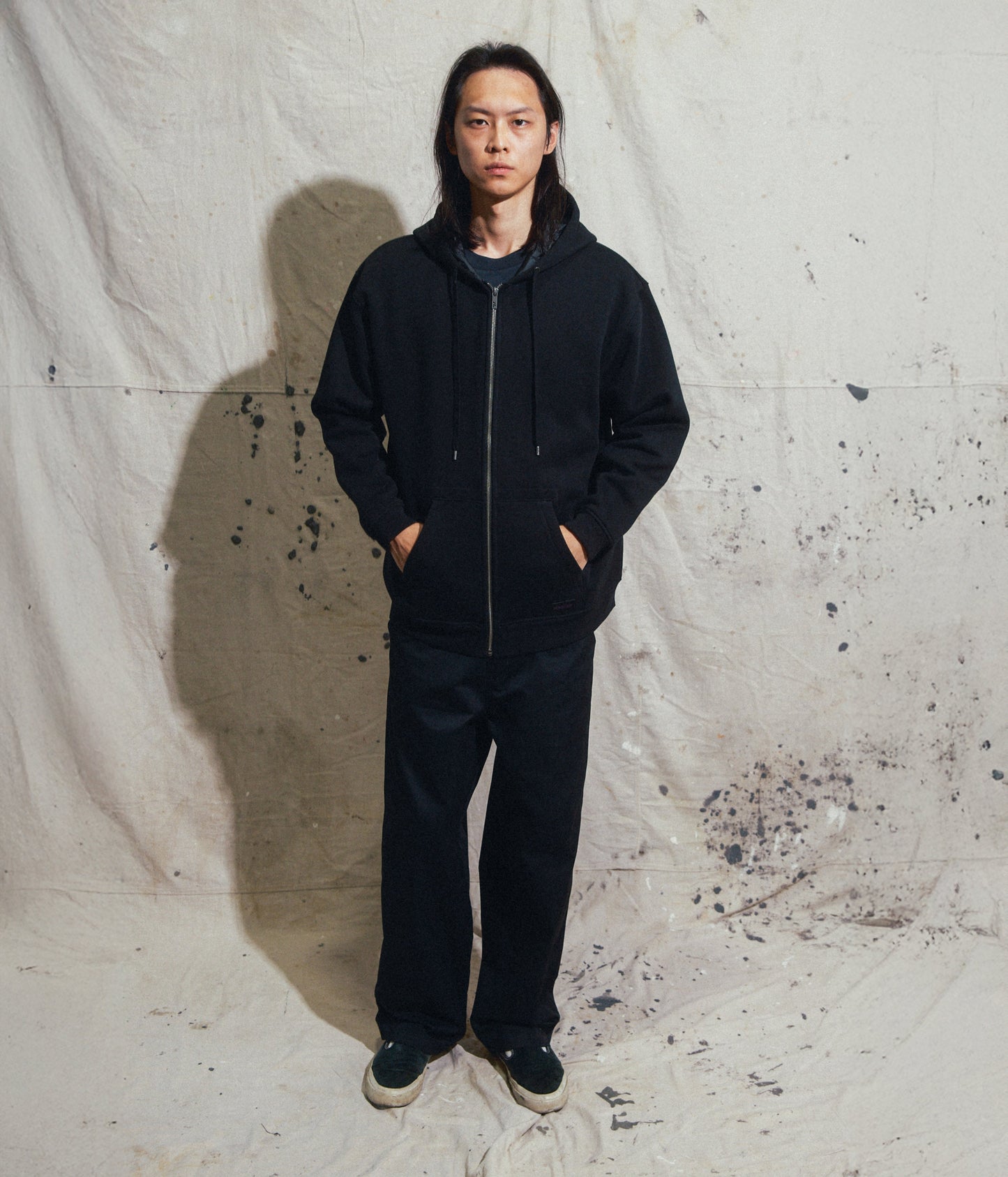 GLOBAL MIND LINED ZT HOOD // BLACK
