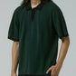 AG OPEN COLLAR POLO // PETROL
