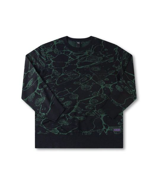 GLOBAL MIND CREW KNIT // BLACK