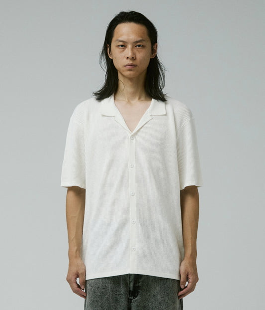 MARILYN WAFFLE SS KNIT // BONE