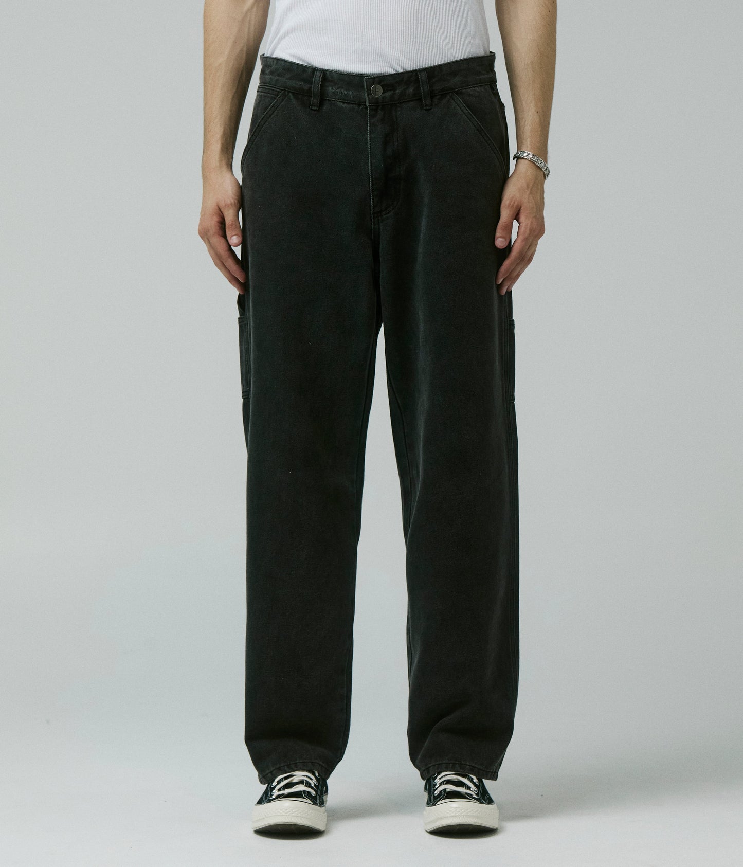 VT DISTEND DENIM CARPENTER PANT //  WASHED BLACK