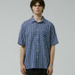 MANNERS CHECK SS SHIRT // VINTAGE NAVY
