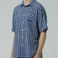 MANNERS CHECK SS SHIRT // VINTAGE NAVY