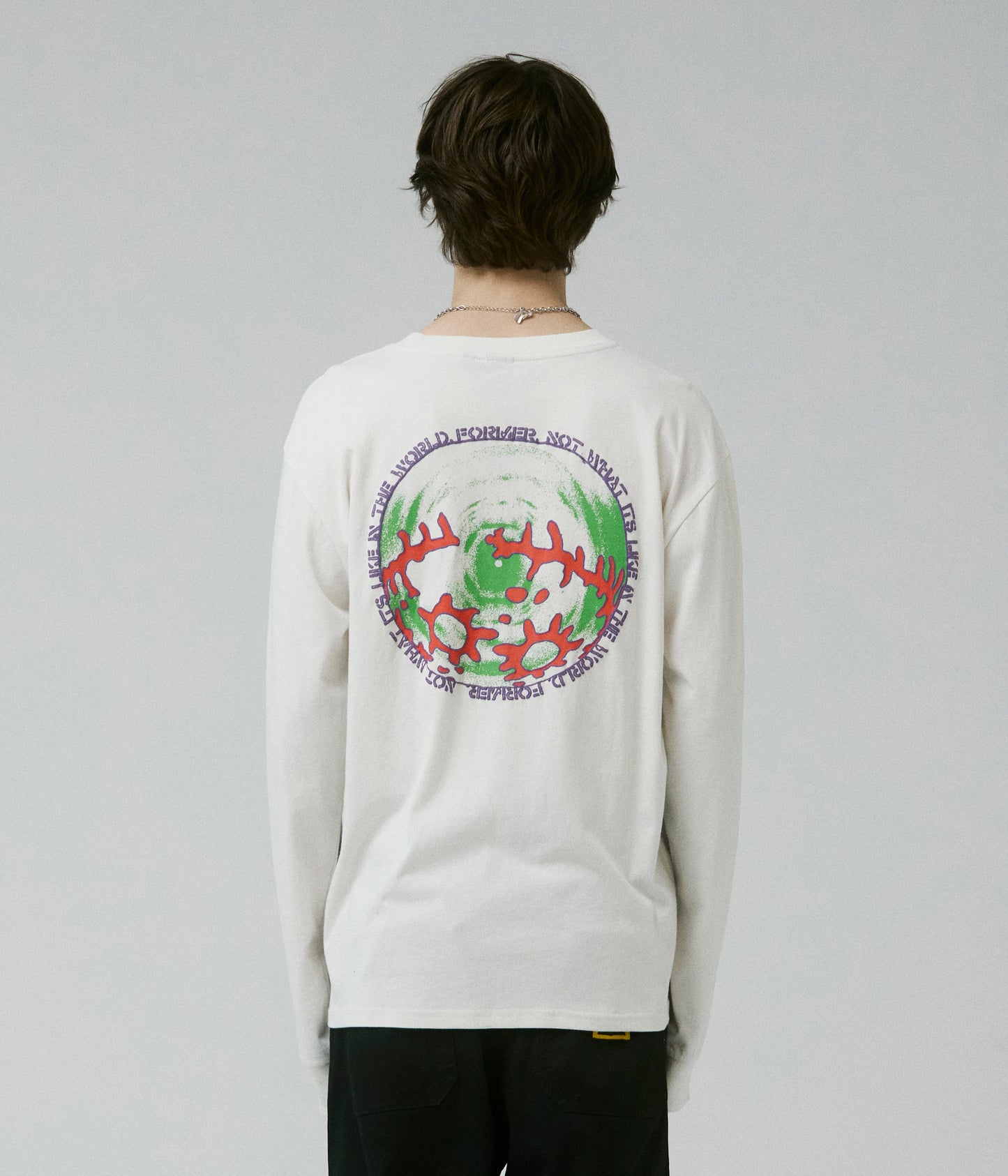 CHAINED LS T-SHIRT // BONE