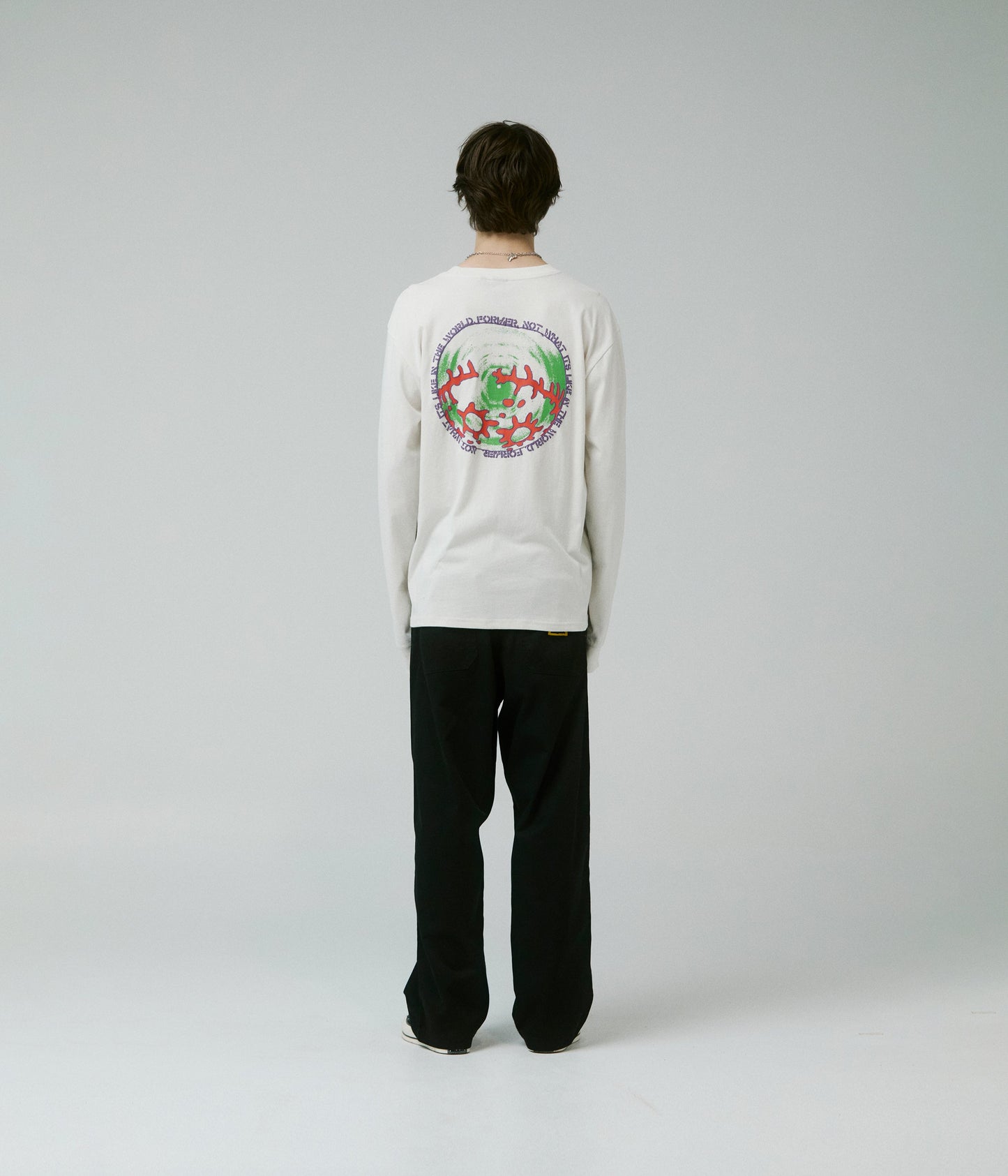 CHAINED LS T-SHIRT // BONE