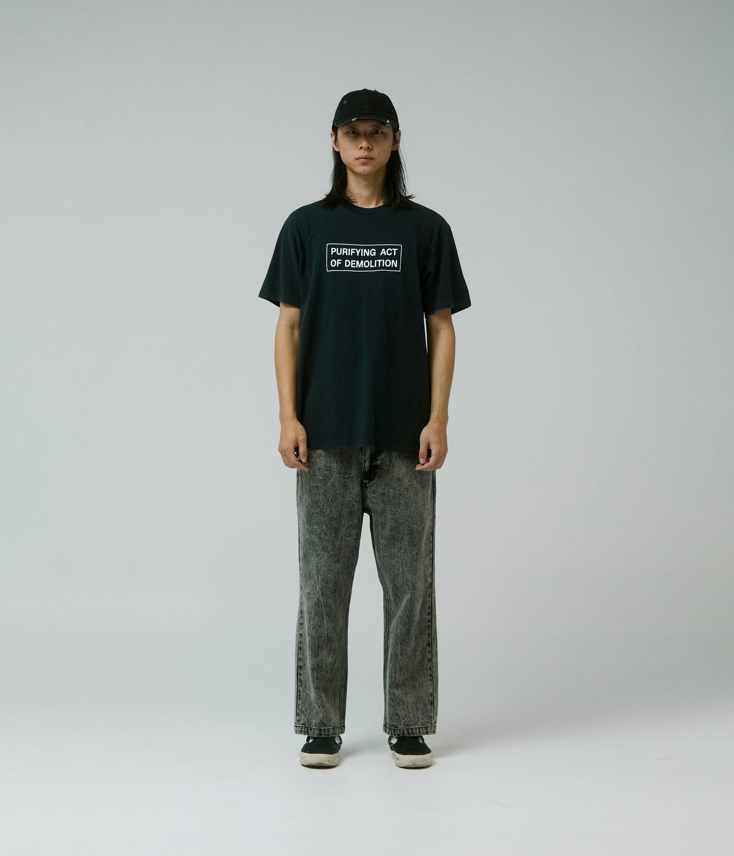ACTION T-SHIRT // WASHED BLACK