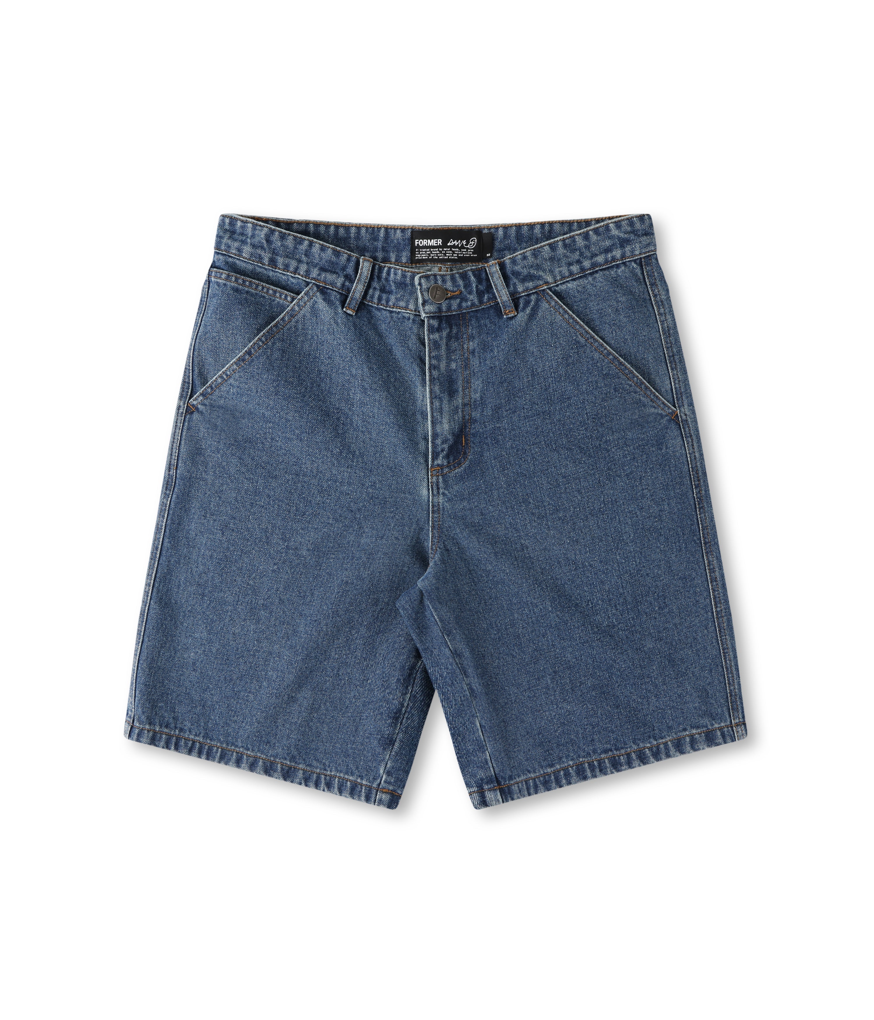 【unliens】2nd denim＊s short Men's Utility shorts in clean-wash denim | Blue | Diesel