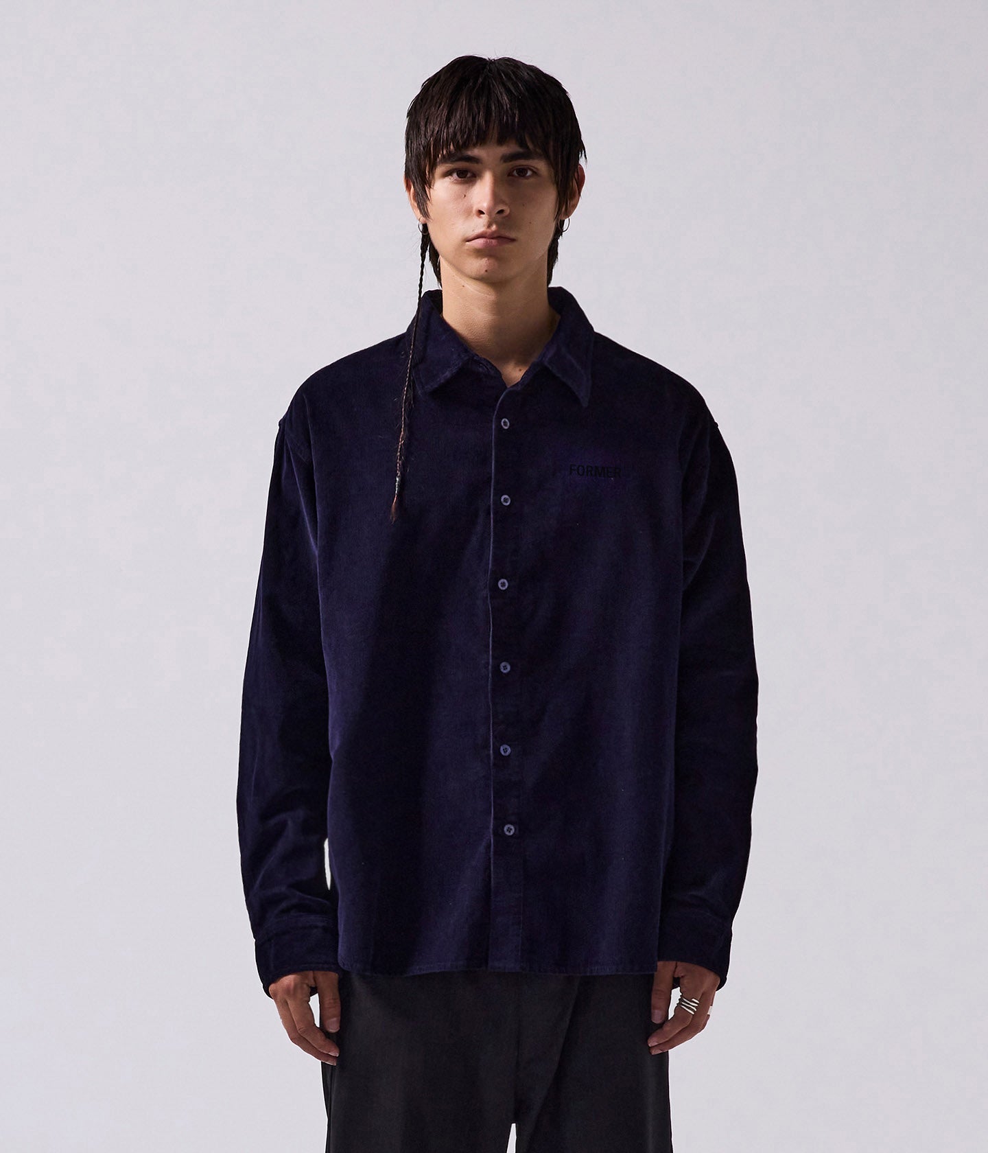VIVIAN CORD LS SHIRT // NAVY – FORMER MERCHANDISE VIVIAN CORD LS SHIRT // NAVY – FORMER MERCHANDISE