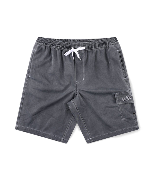 SWANS CARGO 21" SWIM TRUNK // BLACK EMBROID
