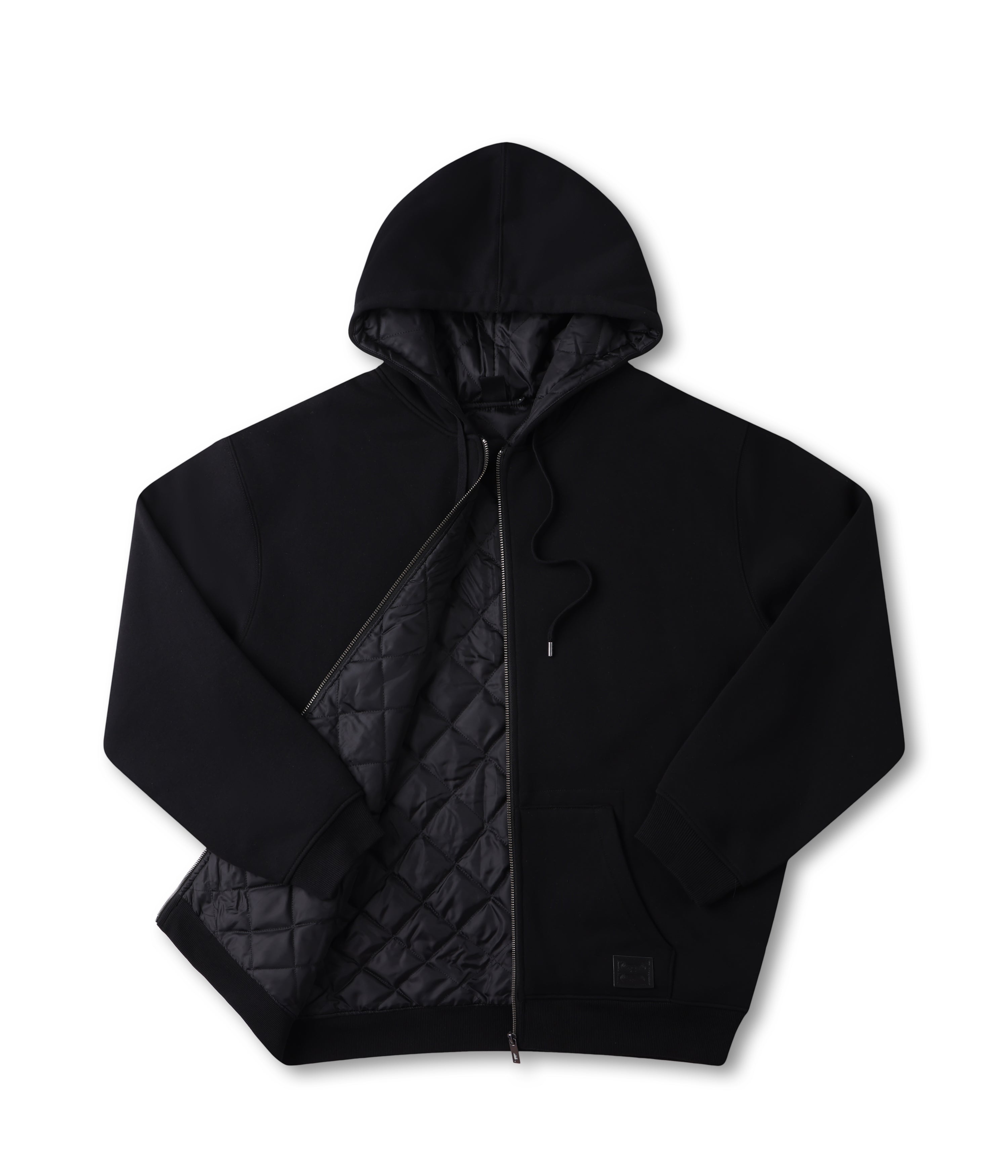CRUX ZIP-THRU LINED HOOD // BLACK – FORMER MERCHANDISE