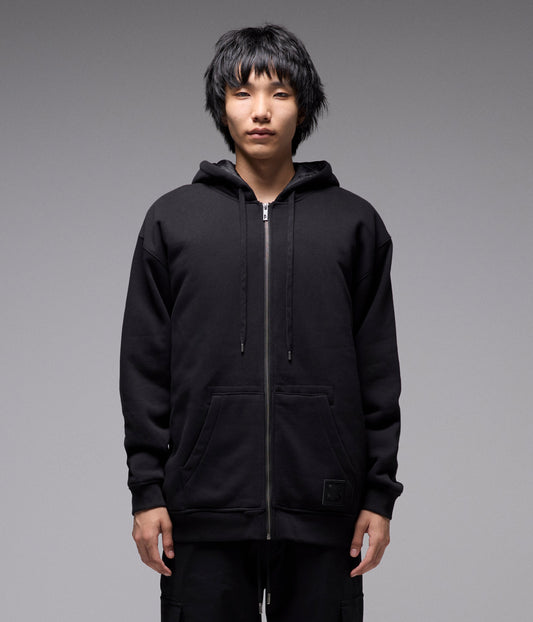 CRUX ZIP-THRU LINED HOOD // BLACK
