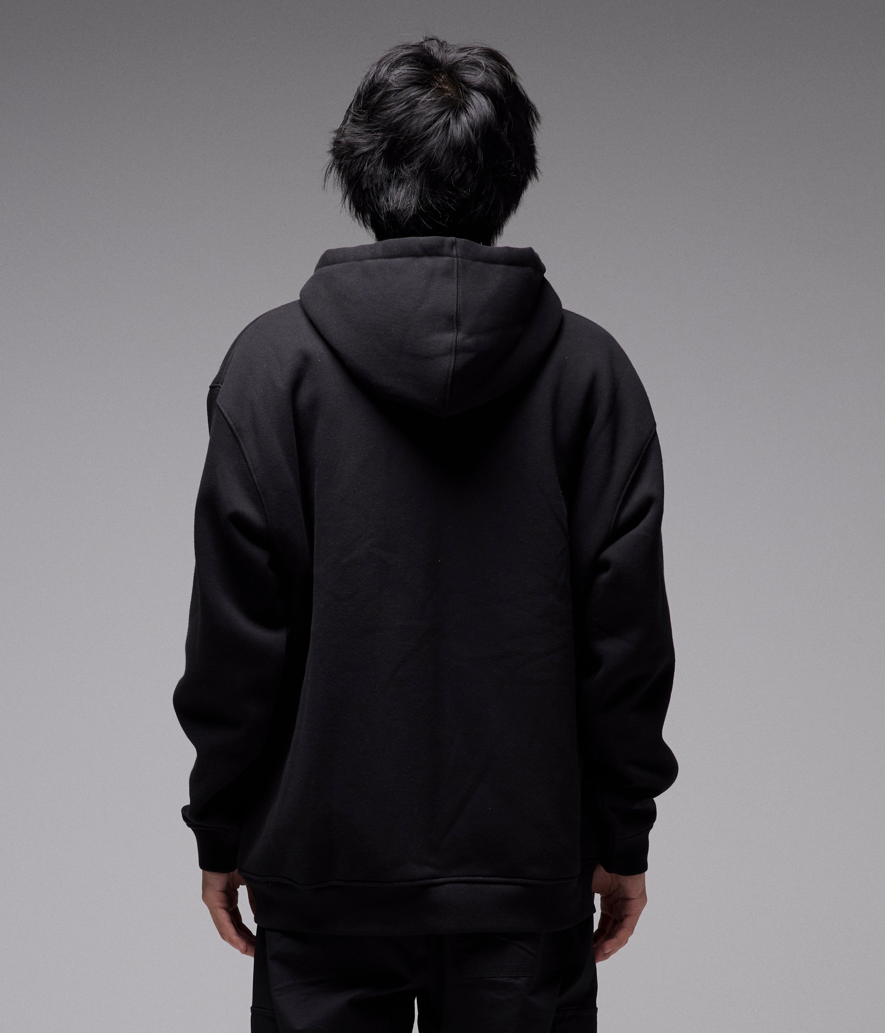 CRUX ZIP-THRU LINED HOOD // BLACK – FORMER MERCHANDISE