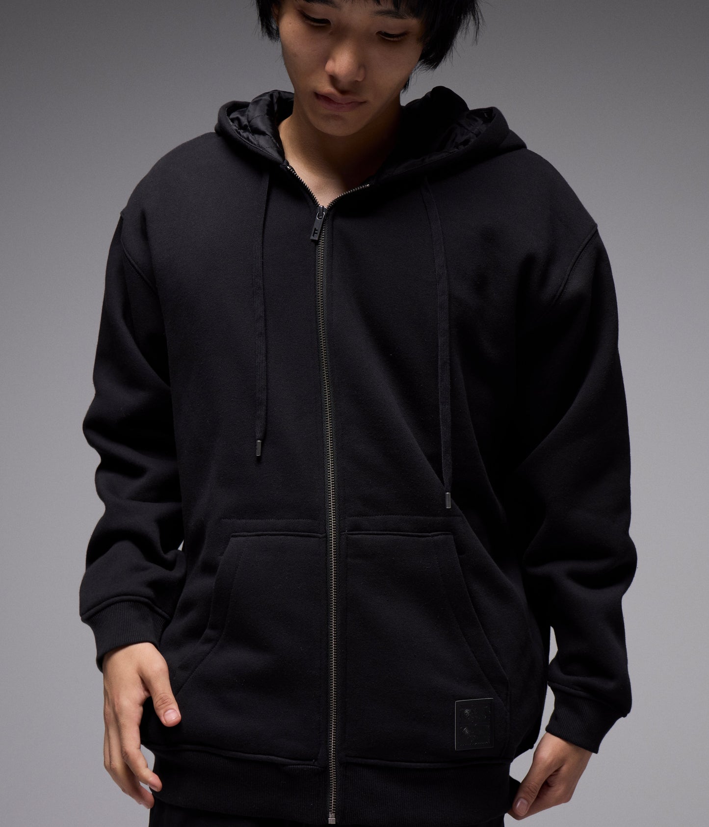 CRUX ZIP-THRU LINED HOOD // BLACK