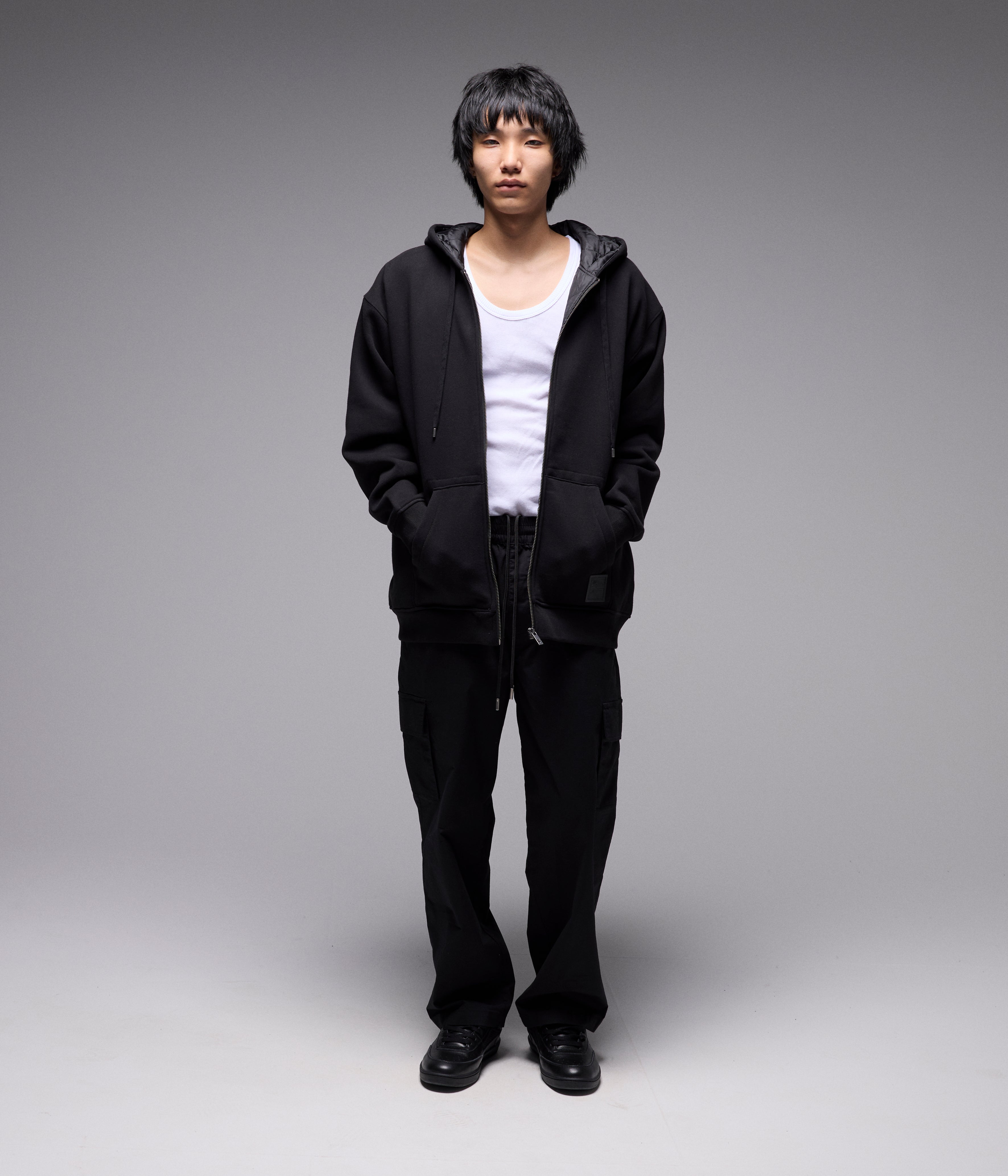 CRUX ZIP-THRU LINED HOOD // BLACK – FORMER MERCHANDISE