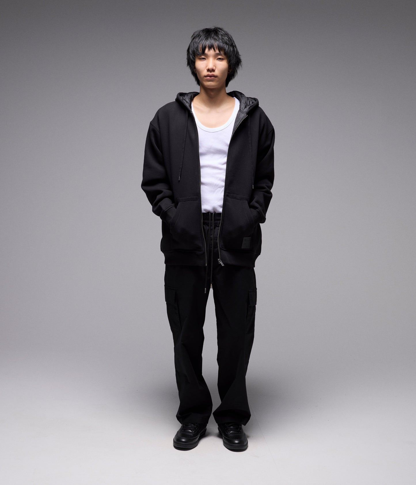 CRUX ZIP-THRU LINED HOOD // BLACK