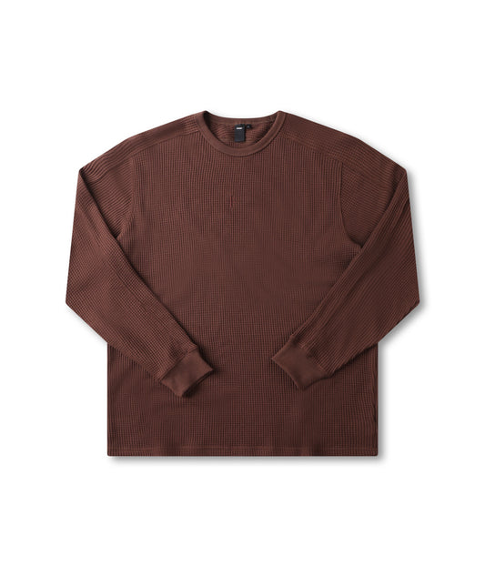 FRANCHISE WAFFLE LS T-SHIRT // CHOC