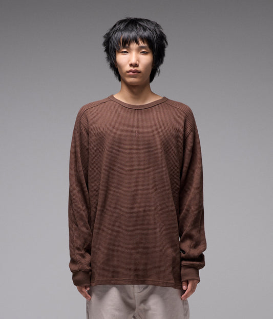 FRANCHISE WAFFLE LS T-SHIRT // CHOC