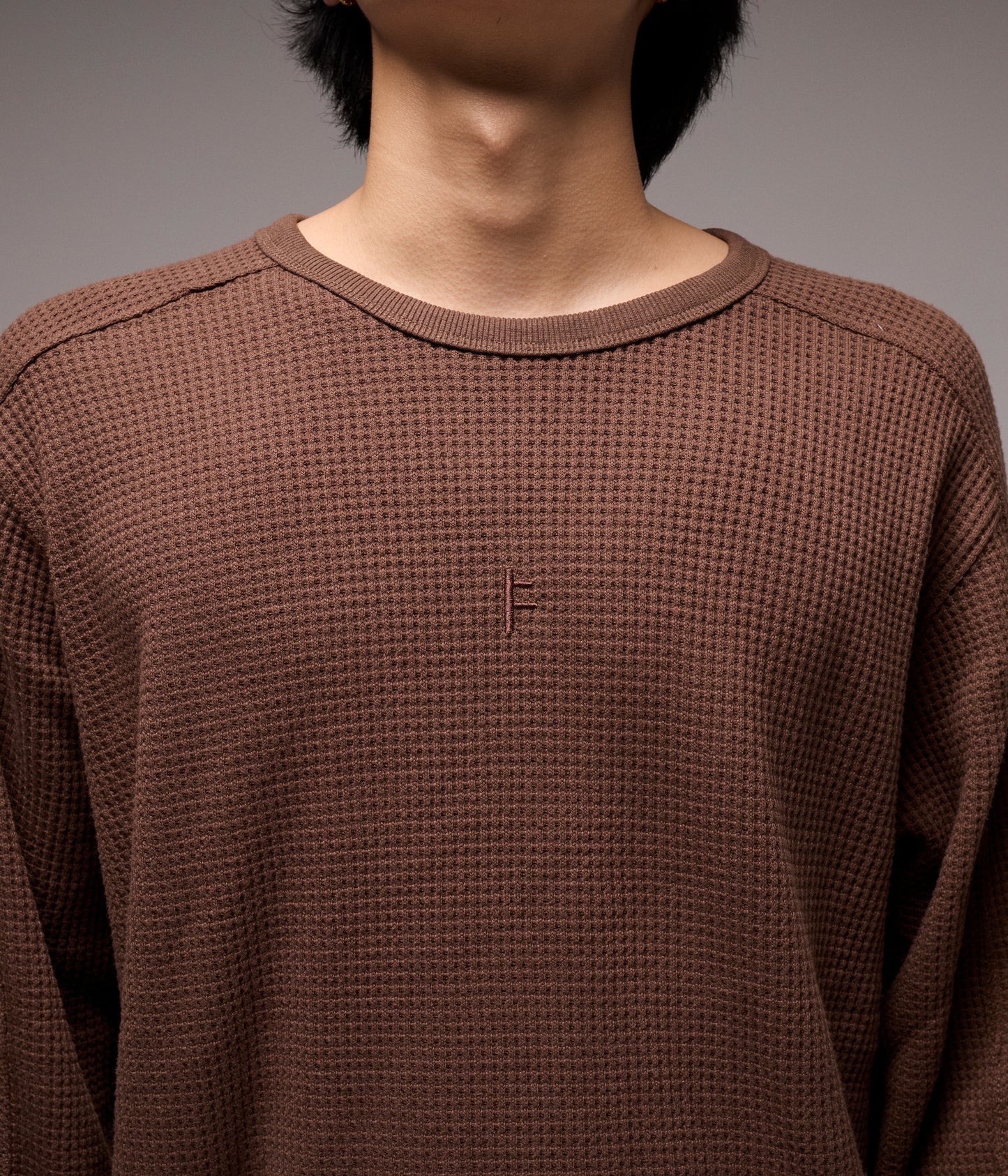 FRANCHISE WAFFLE LS T-SHIRT // CHOC