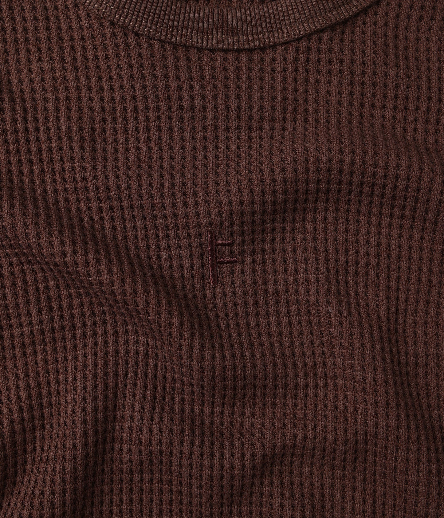 FRANCHISE WAFFLE LS T-SHIRT // CHOC