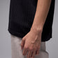 FRANCHISE OPEN COLLAR POLO // BLACK