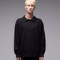 FRANCHISE LS KNIT POLO // BLACK