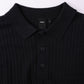 FRANCHISE LS KNIT POLO // BLACK