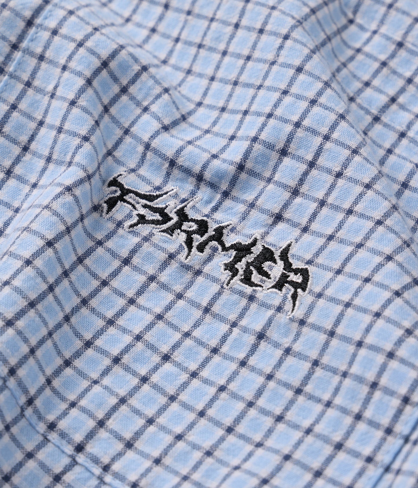 VIVIAN CHECK SS SHIRT // BLUE