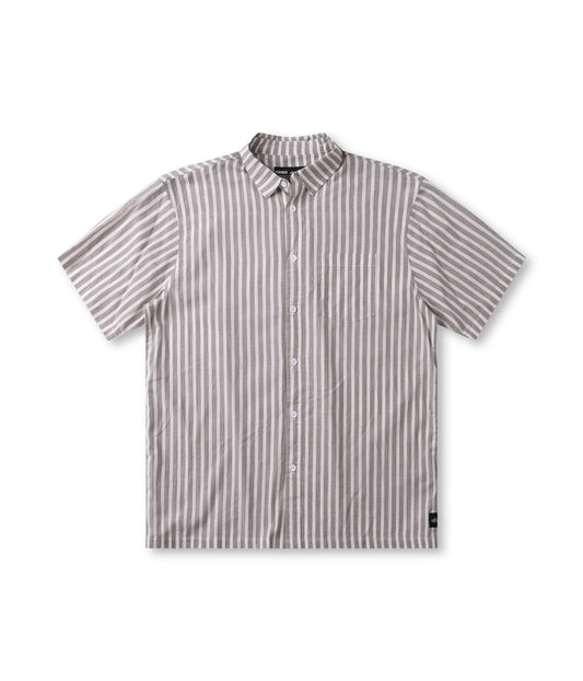 REYNOLDS STRIPE SS SHIRT // CHOC