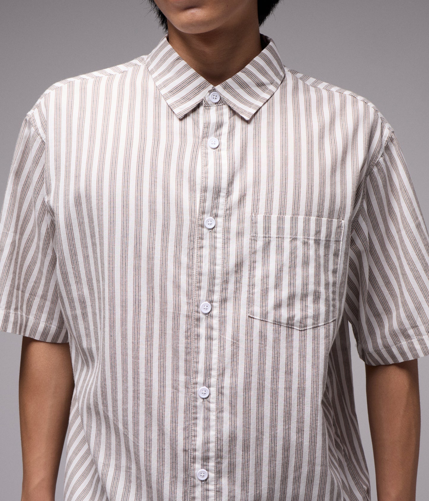 REYNOLDS STRIPE SS SHIRT // CHOC