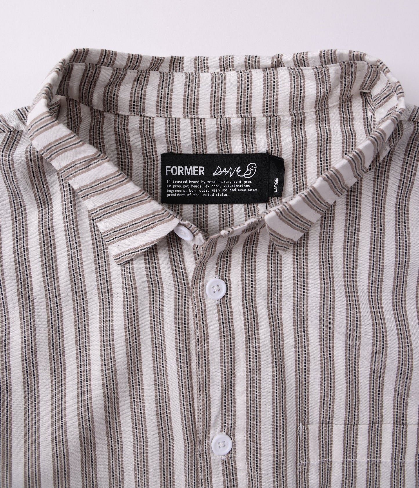 REYNOLDS STRIPE SS SHIRT // CHOC