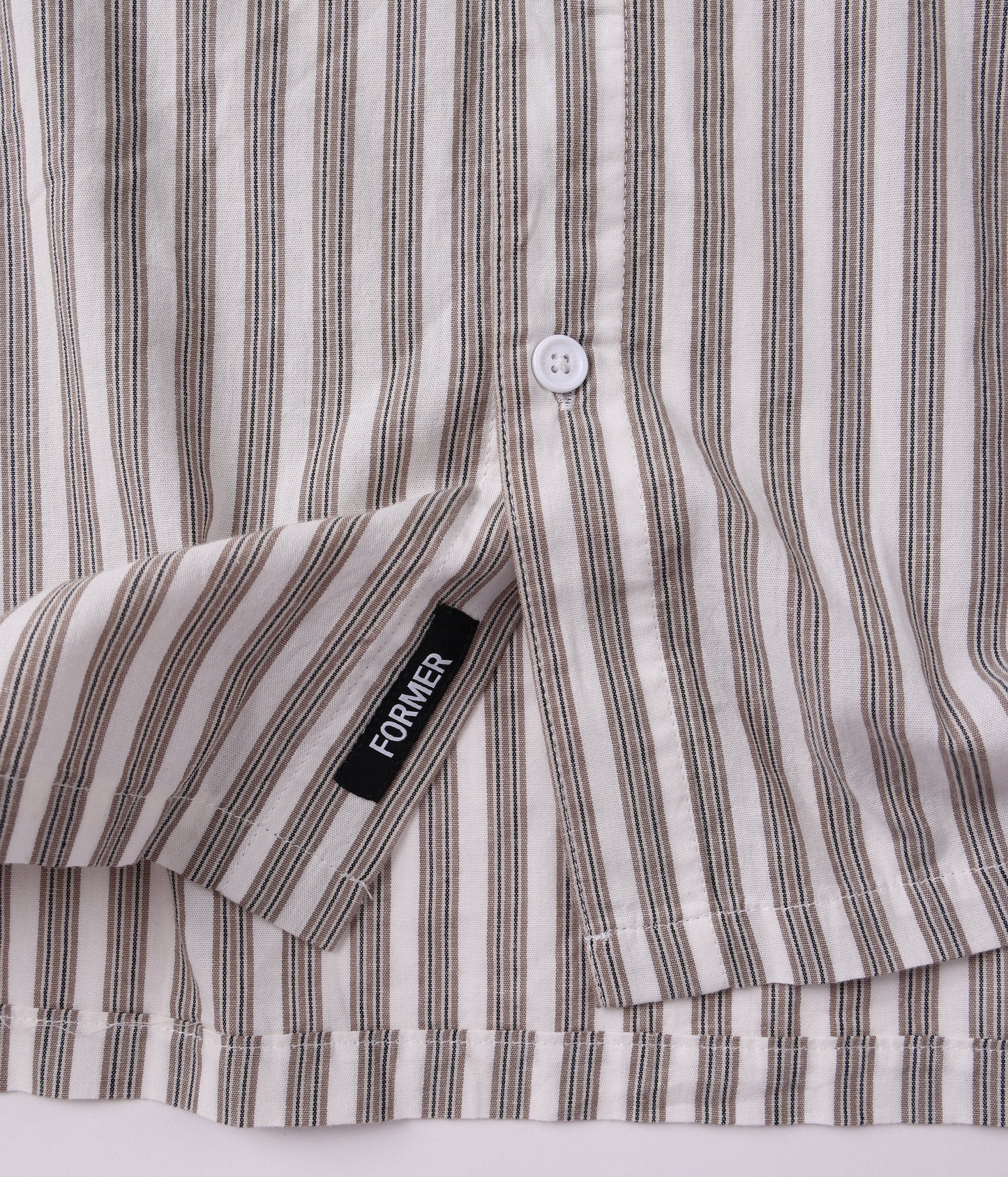 REYNOLDS STRIPE SS SHIRT // CHOC