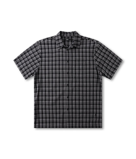 VIVIAN PRAISE CHECK SS SHIRT // BLACK