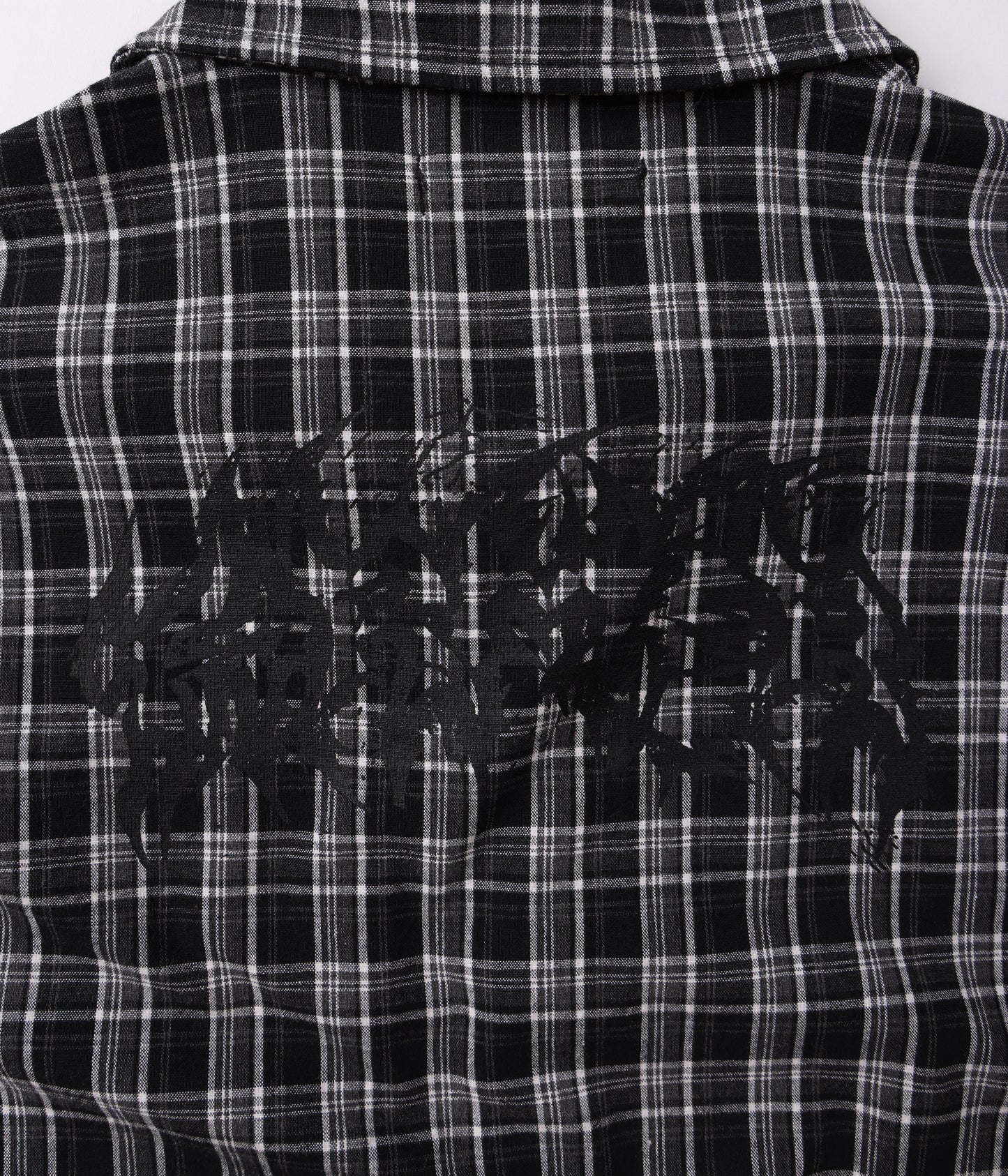 VIVIAN PRAISE CHECK SS SHIRT // BLACK