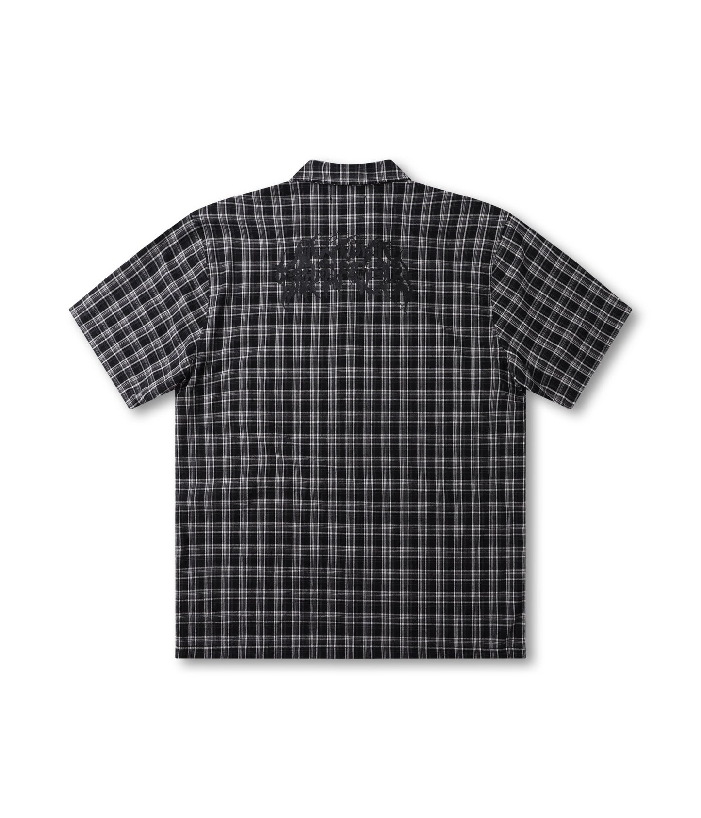 VIVIAN PRAISE CHECK SS SHIRT // BLACK