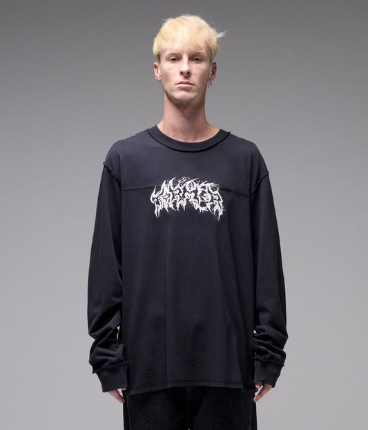PRAISE LS T-SHIRT // WASHED BLACK