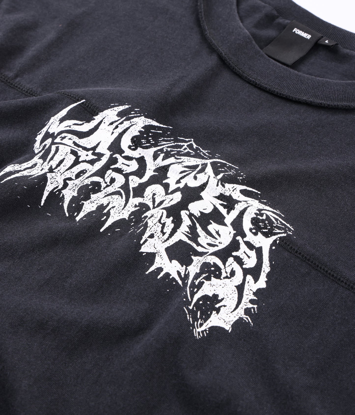 PRAISE LS T-SHIRT // WASHED BLACK