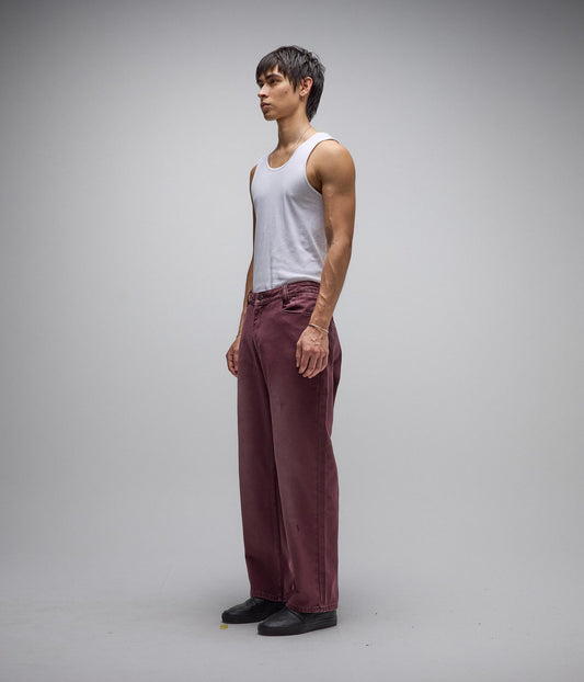 AG DENIM PANT // MAROON