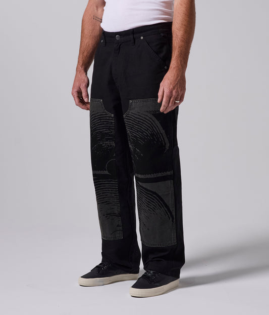 DISTEND DOUBLE KNEE CRUX PANT // BLACK