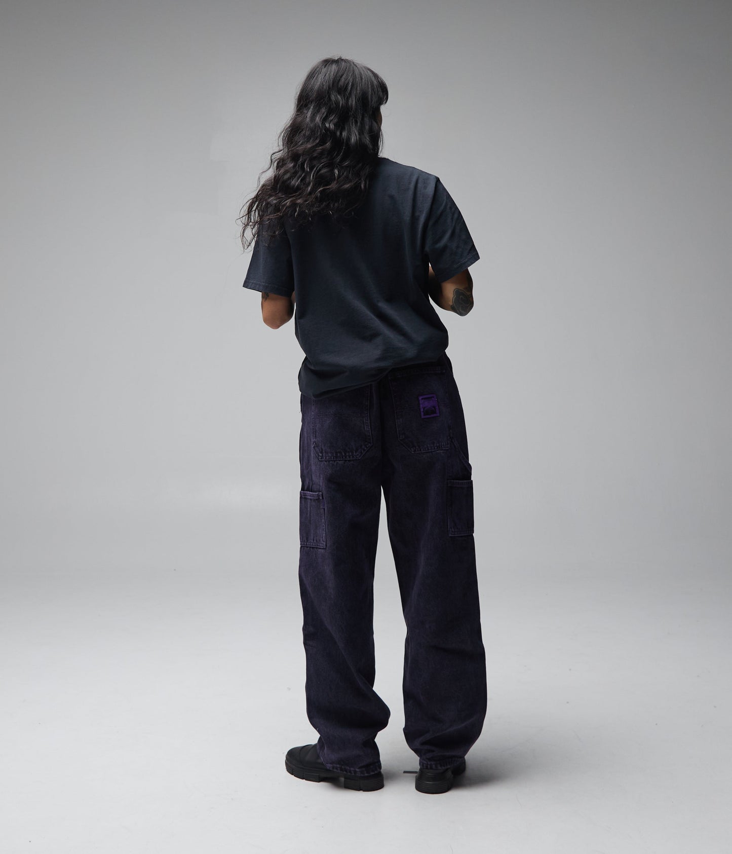 FORMER Distend Denim Pant in Washed Purple - FORMER x RAGE Collection