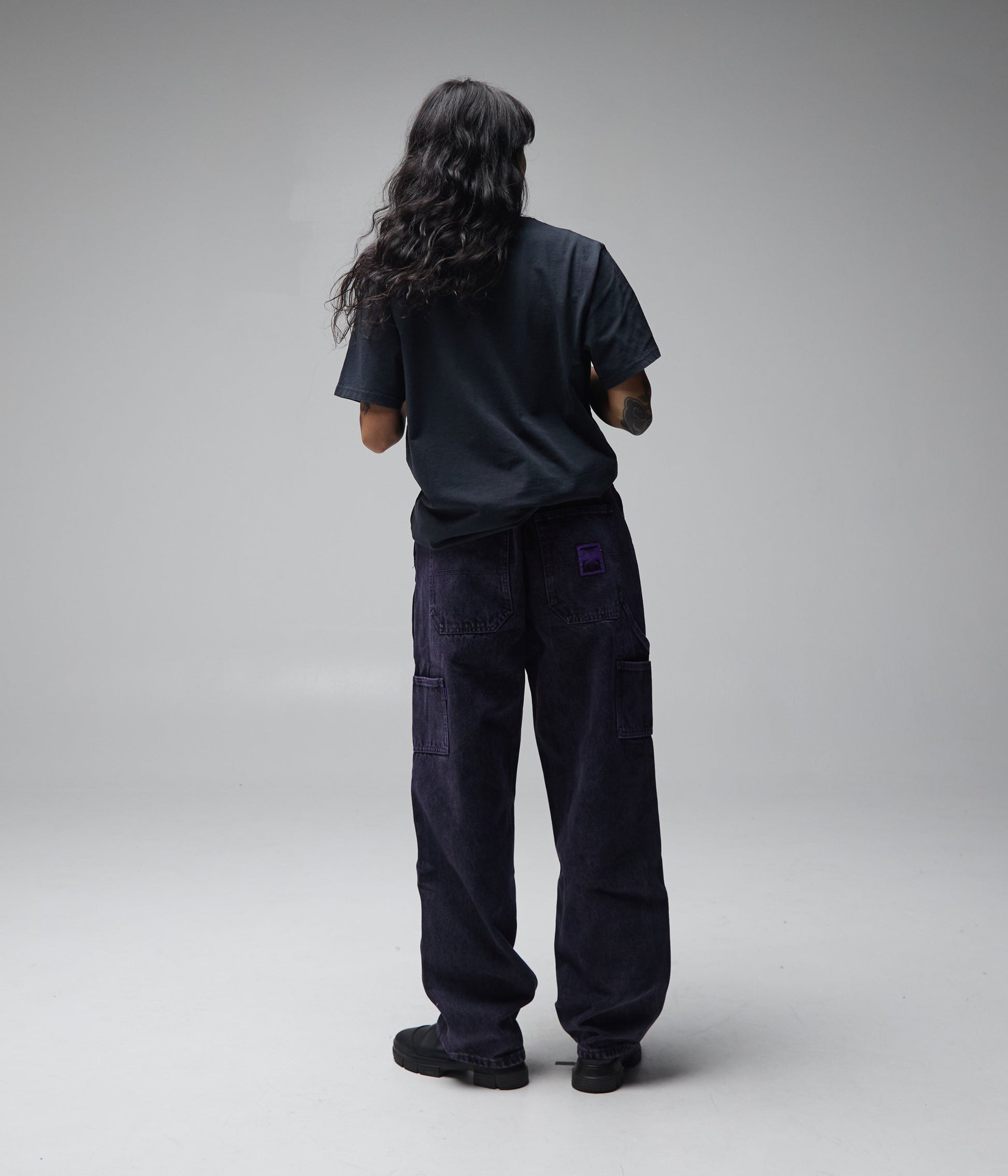 FORMER Distend Denim Pant in Washed Purple - FORMER x RAGE Collection