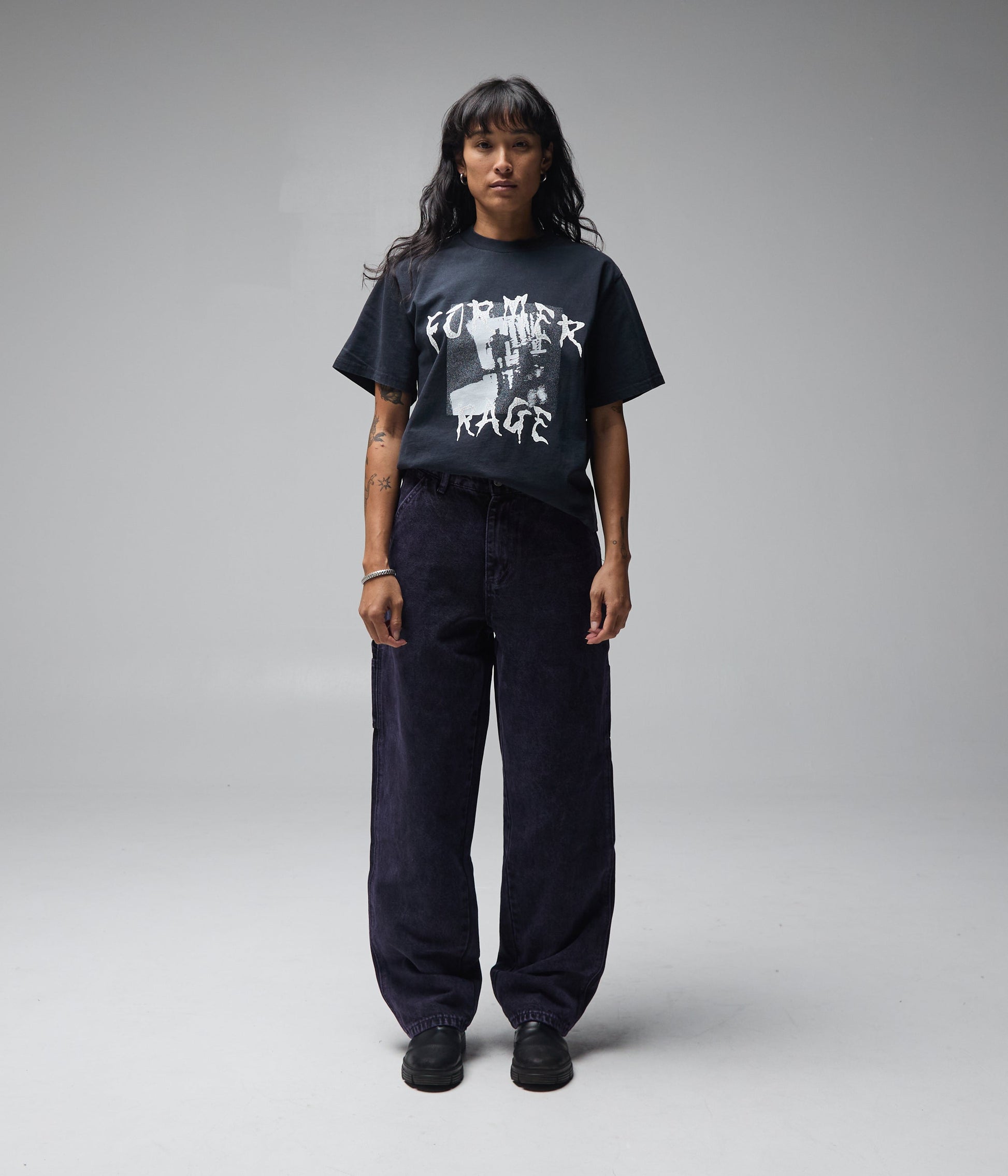 FORMER Distend Denim Pant in Washed Purple - FORMER x RAGE Collection