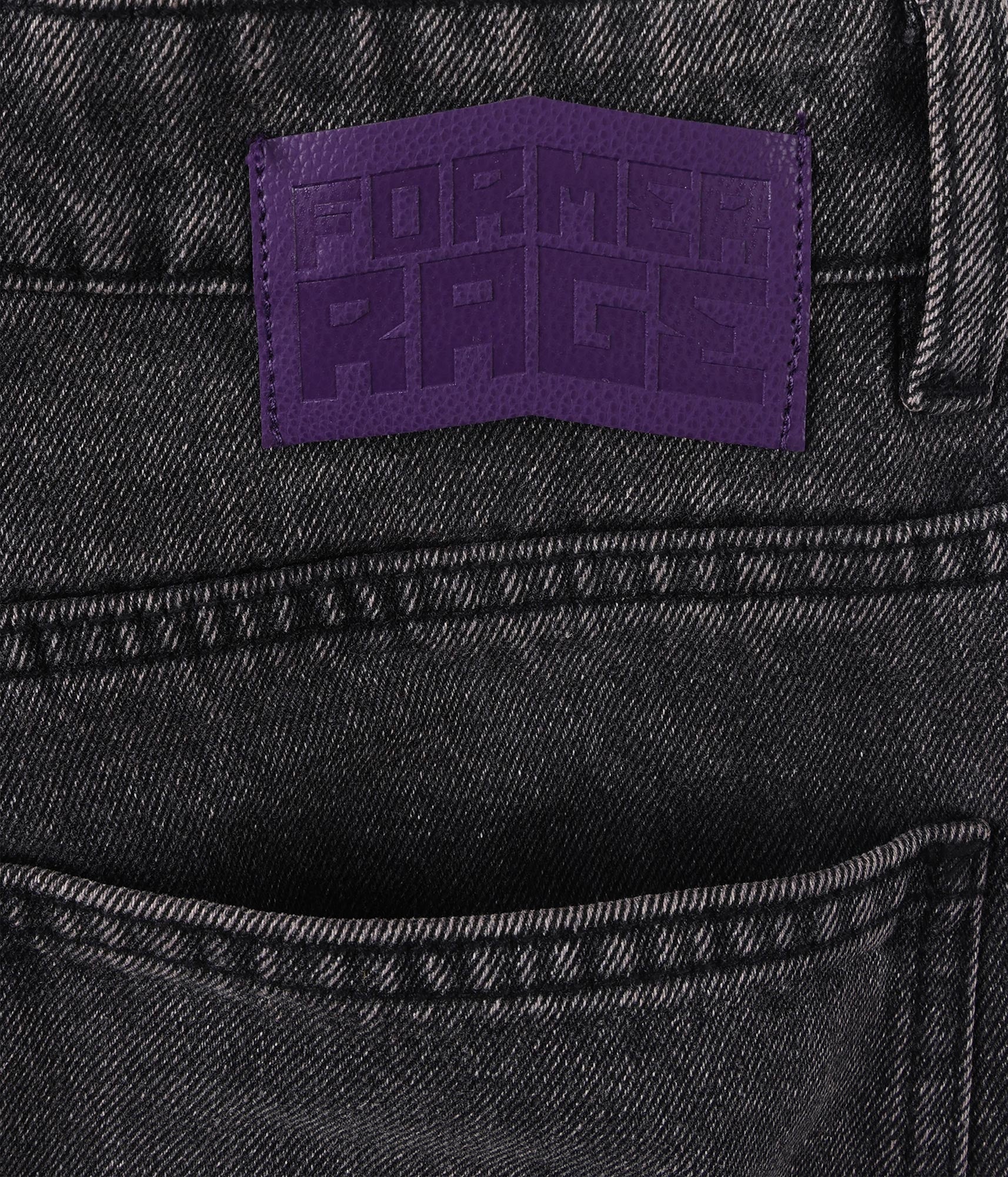 FORMER Studded Denim Pant in Washed Black - FORMER x RAGE Collection