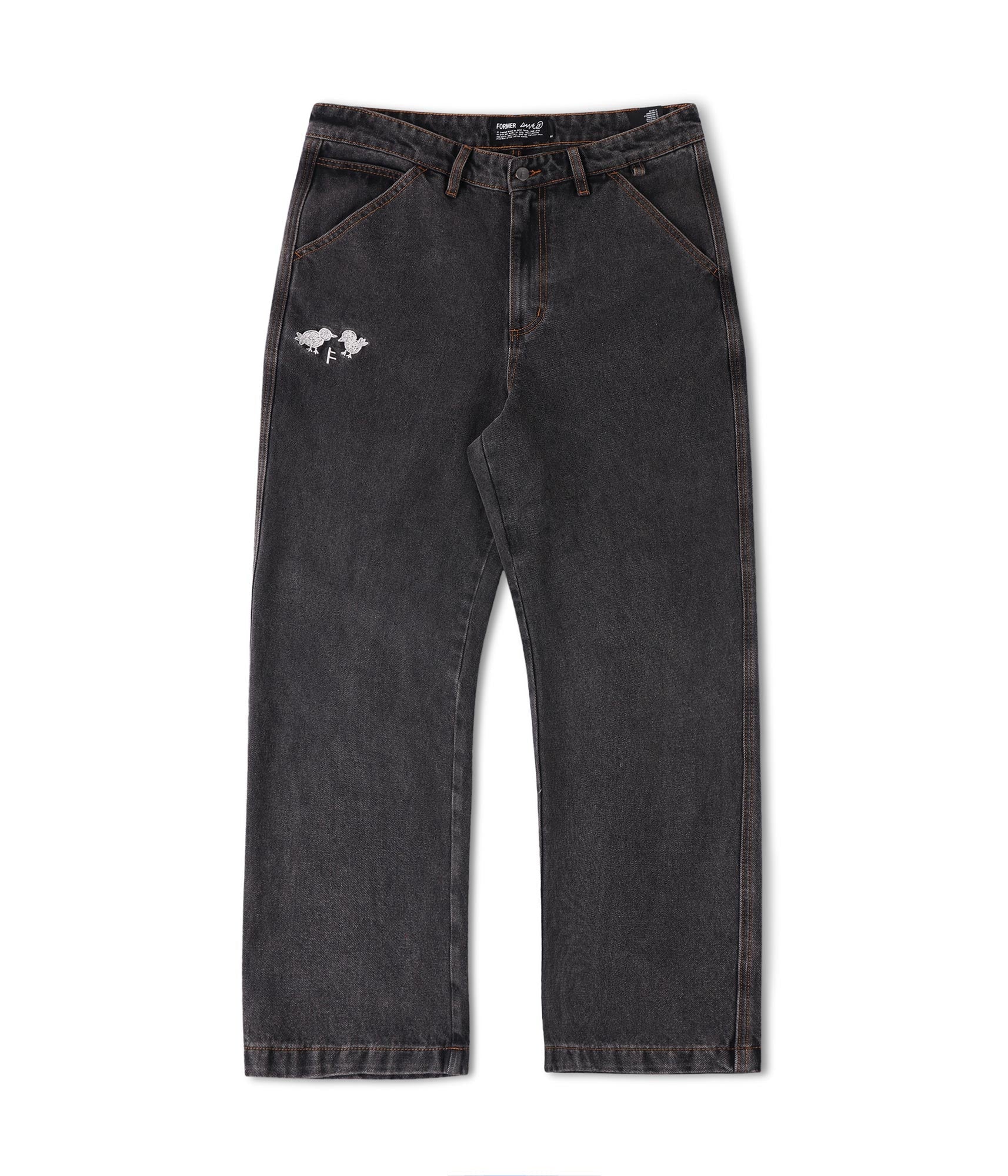 FORMER DXD Reynolds Denim Pant in WASHED BLACK - Destroyed By Dane Collection