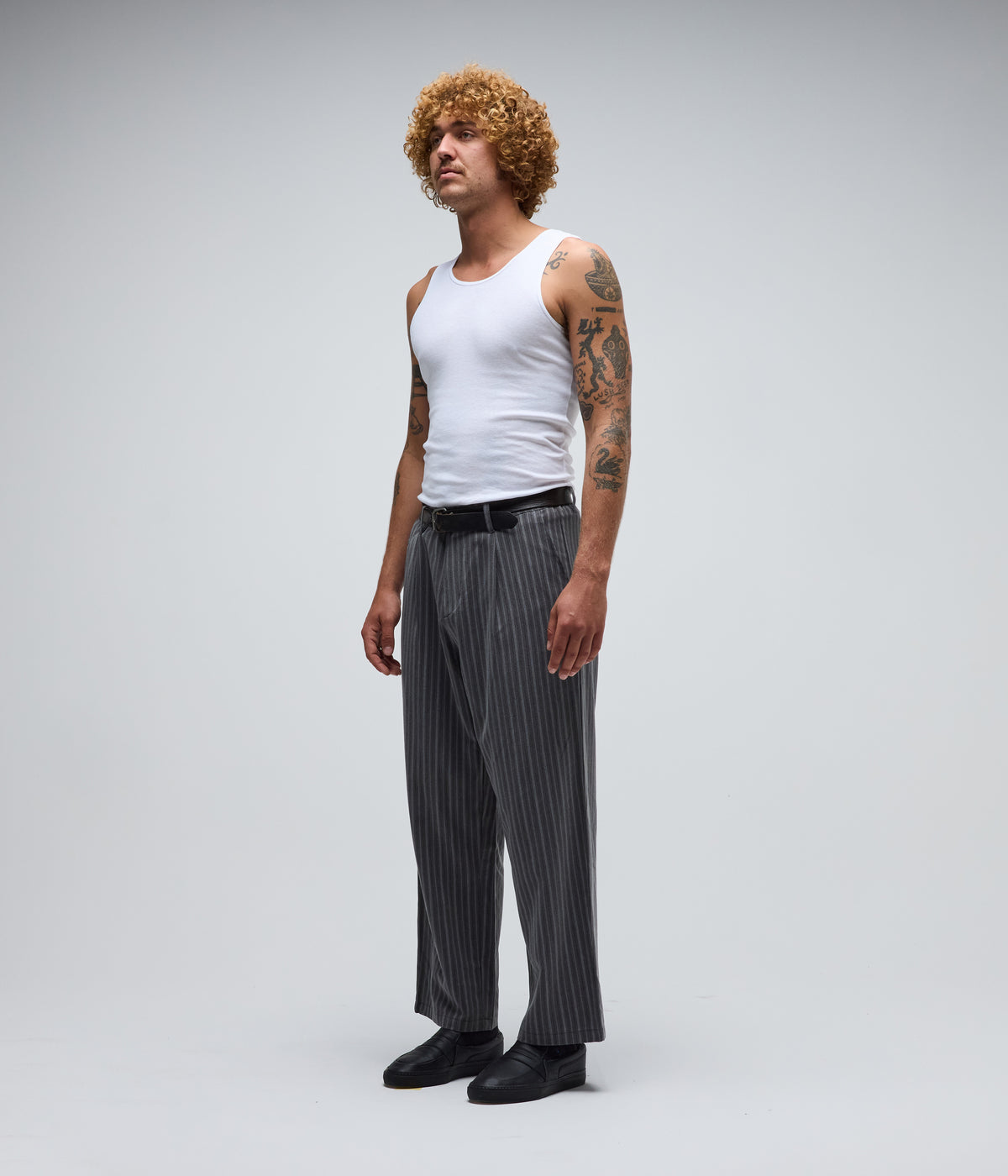 ANDERSON PINSTRIPE PANT // GREY