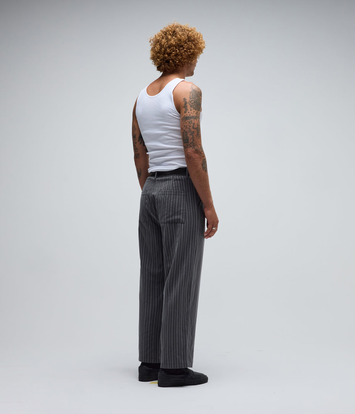 ANDERSON PINSTRIPE PANT // GREY