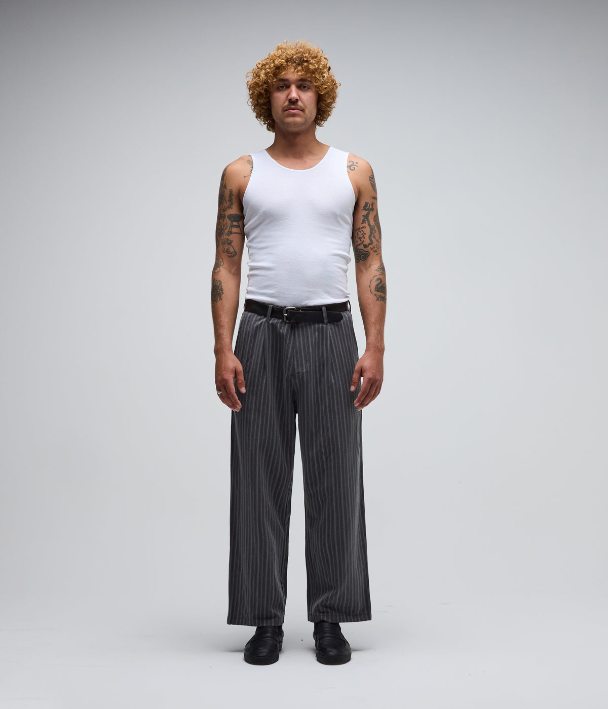 ANDERSON PINSTRIPE PANT // GREY