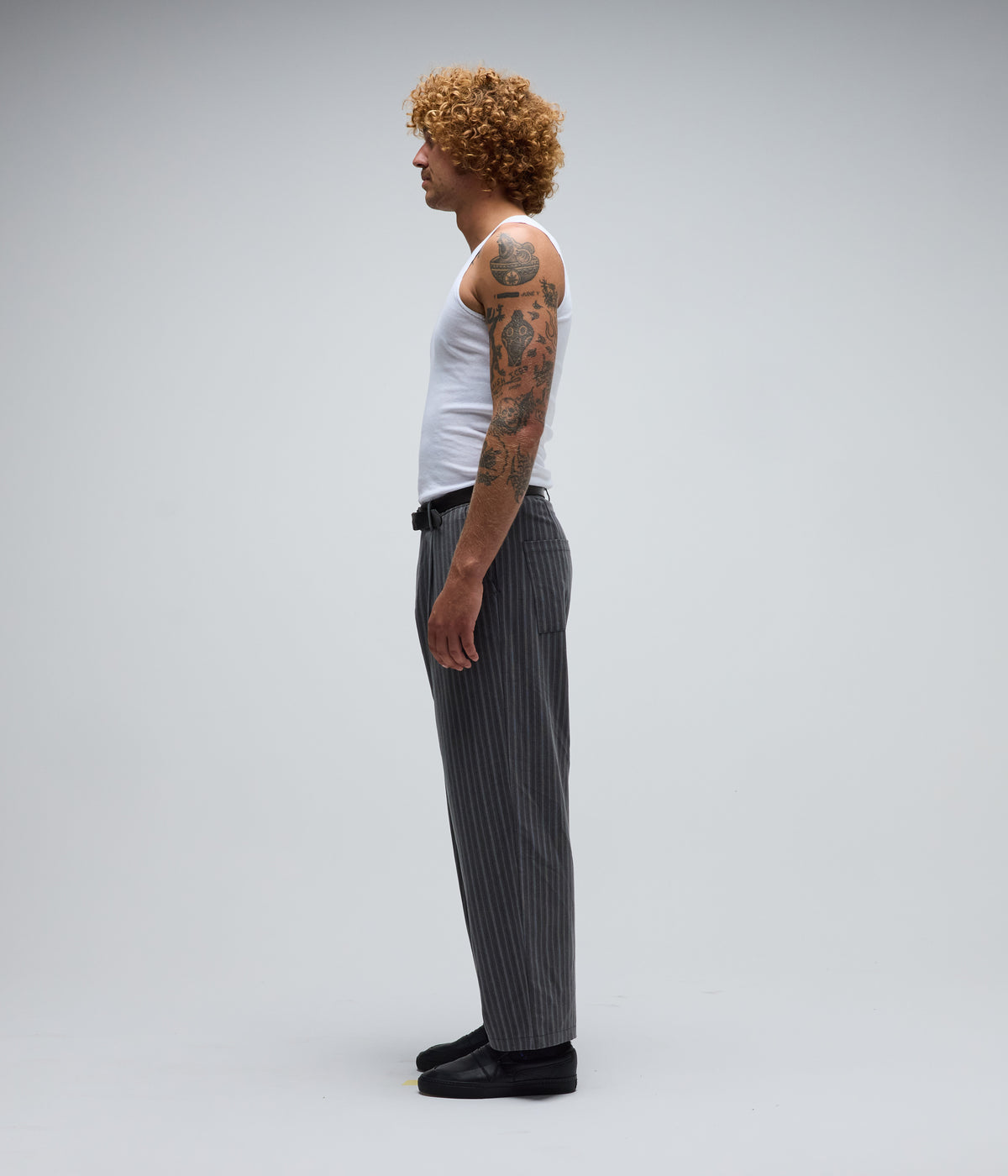ANDERSON PINSTRIPE PANT // GREY