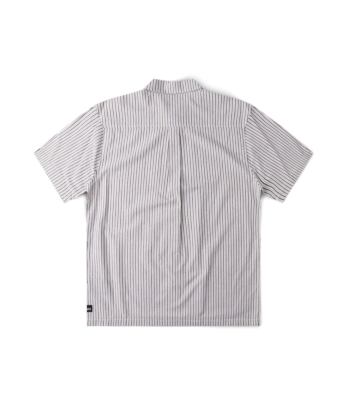 FORMER Reynolds Stripe SS Shirt in BEIGE