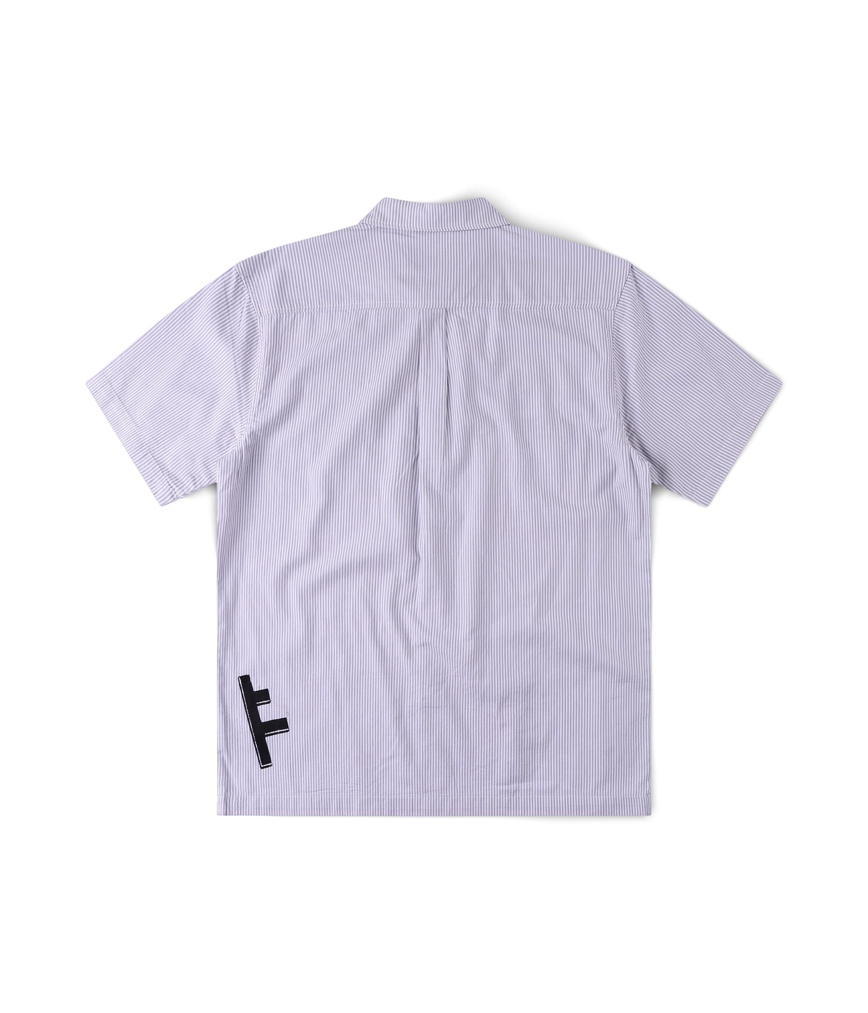 FORMER DXD Reynolds Stripe SS Shirt in GREY - Destroyed By Dane Collection