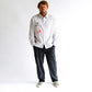 FORMER DXD Reynolds Stripe LS Shirt in GREY - Destroyed By Dane Collection